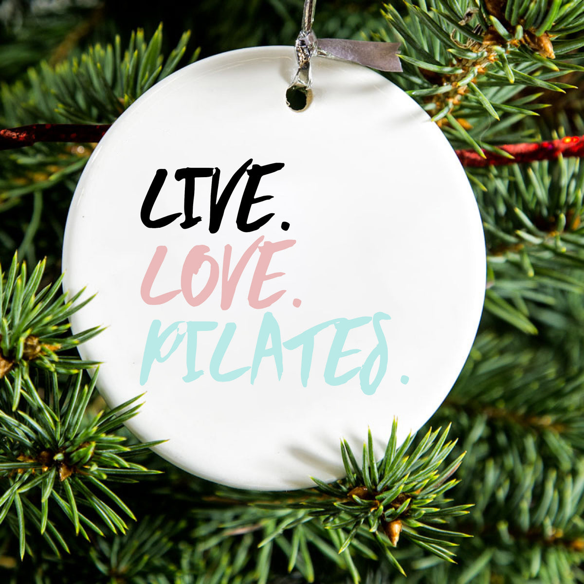 Live. Love. Pilates. Ceramic Ornament, view 2
