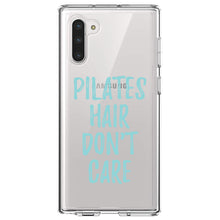 DistinctInk® Clear Shockproof Hybrid Case for Apple iPhone / Samsung Galaxy / Google Pixel - Pilates Hair Don't Care