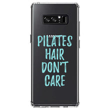 DistinctInk® Clear Shockproof Hybrid Case for Apple iPhone / Samsung Galaxy / Google Pixel - Pilates Hair Don't Care