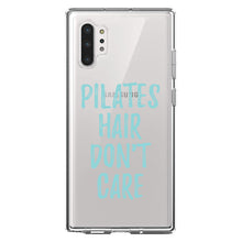 DistinctInk® Clear Shockproof Hybrid Case for Apple iPhone / Samsung Galaxy / Google Pixel - Pilates Hair Don't Care
