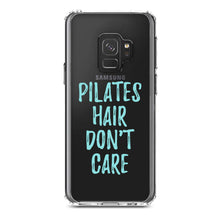 DistinctInk® Clear Shockproof Hybrid Case for Apple iPhone / Samsung Galaxy / Google Pixel - Pilates Hair Don't Care
