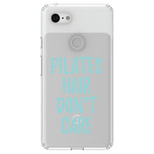 DistinctInk® Clear Shockproof Hybrid Case for Apple iPhone / Samsung Galaxy / Google Pixel - Pilates Hair Don't Care