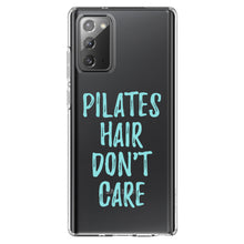 DistinctInk® Clear Shockproof Hybrid Case for Apple iPhone / Samsung Galaxy / Google Pixel - Pilates Hair Don't Care