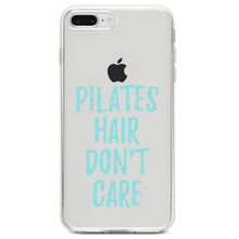 DistinctInk® Clear Shockproof Hybrid Case for Apple iPhone / Samsung Galaxy / Google Pixel - Pilates Hair Don't Care
