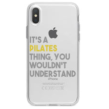 DistinctInk® Clear Shockproof Hybrid Case for Apple iPhone / Samsung Galaxy / Google Pixel - It's a Pilates Thing You Wouldn't Understand