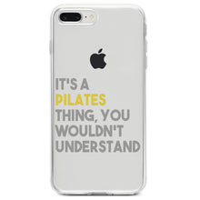 DistinctInk® Clear Shockproof Hybrid Case for Apple iPhone / Samsung Galaxy / Google Pixel - It's a Pilates Thing You Wouldn't Understand