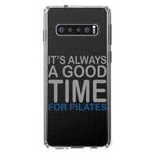 DistinctInk® Clear Shockproof Hybrid Case for Apple iPhone / Samsung Galaxy / Google Pixel - It's Always a Good Time for Pilates