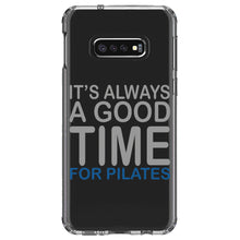 DistinctInk® Clear Shockproof Hybrid Case for Apple iPhone / Samsung Galaxy / Google Pixel - It's Always a Good Time for Pilates