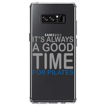 DistinctInk® Clear Shockproof Hybrid Case for Apple iPhone / Samsung Galaxy / Google Pixel - It's Always a Good Time for Pilates