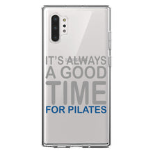 DistinctInk® Clear Shockproof Hybrid Case for Apple iPhone / Samsung Galaxy / Google Pixel - It's Always a Good Time for Pilates
