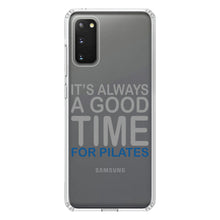 DistinctInk® Clear Shockproof Hybrid Case for Apple iPhone / Samsung Galaxy / Google Pixel - It's Always a Good Time for Pilates