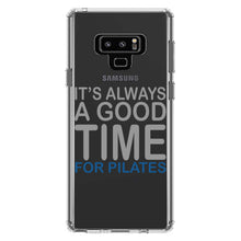 DistinctInk® Clear Shockproof Hybrid Case for Apple iPhone / Samsung Galaxy / Google Pixel - It's Always a Good Time for Pilates