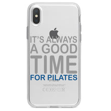 DistinctInk® Clear Shockproof Hybrid Case for Apple iPhone / Samsung Galaxy / Google Pixel - It's Always a Good Time for Pilates